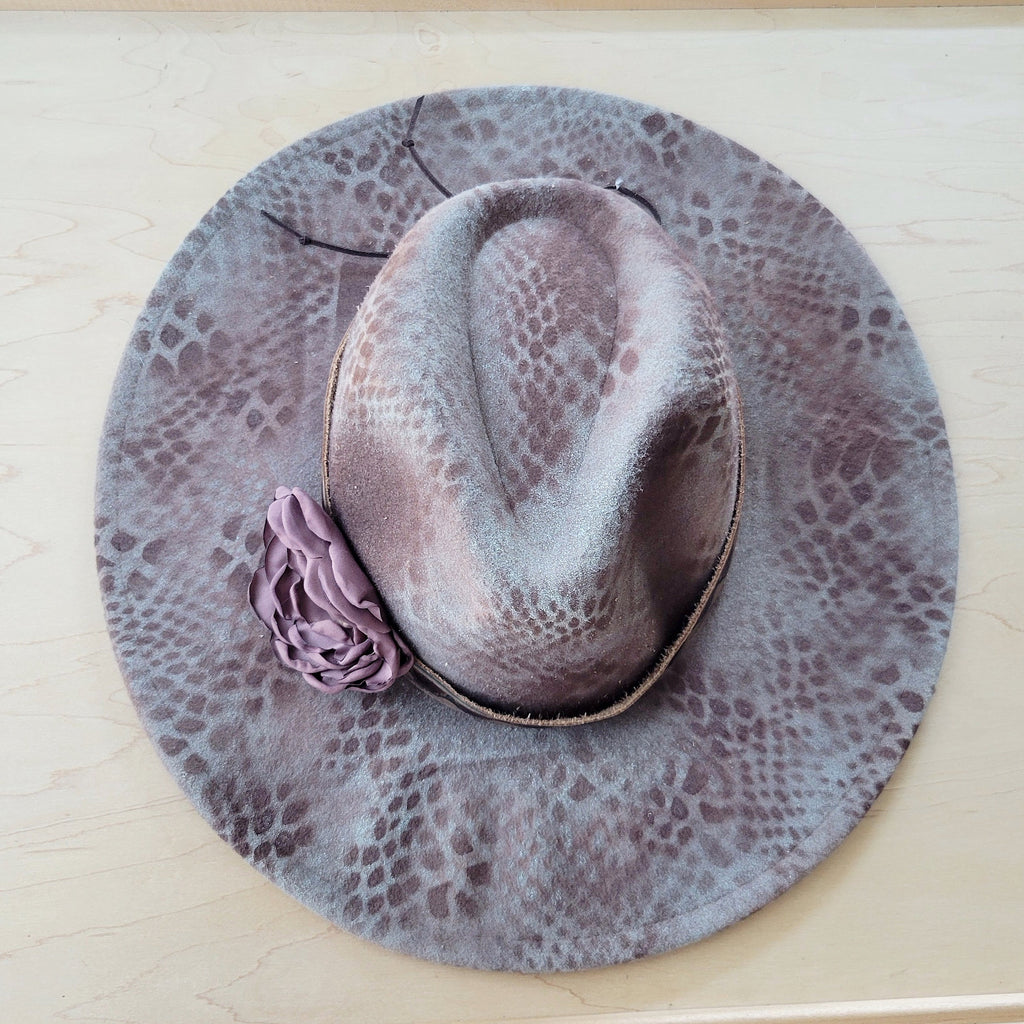 CUSTOM Hand-Painted Branded Cowgirl Western Boho Hat A89