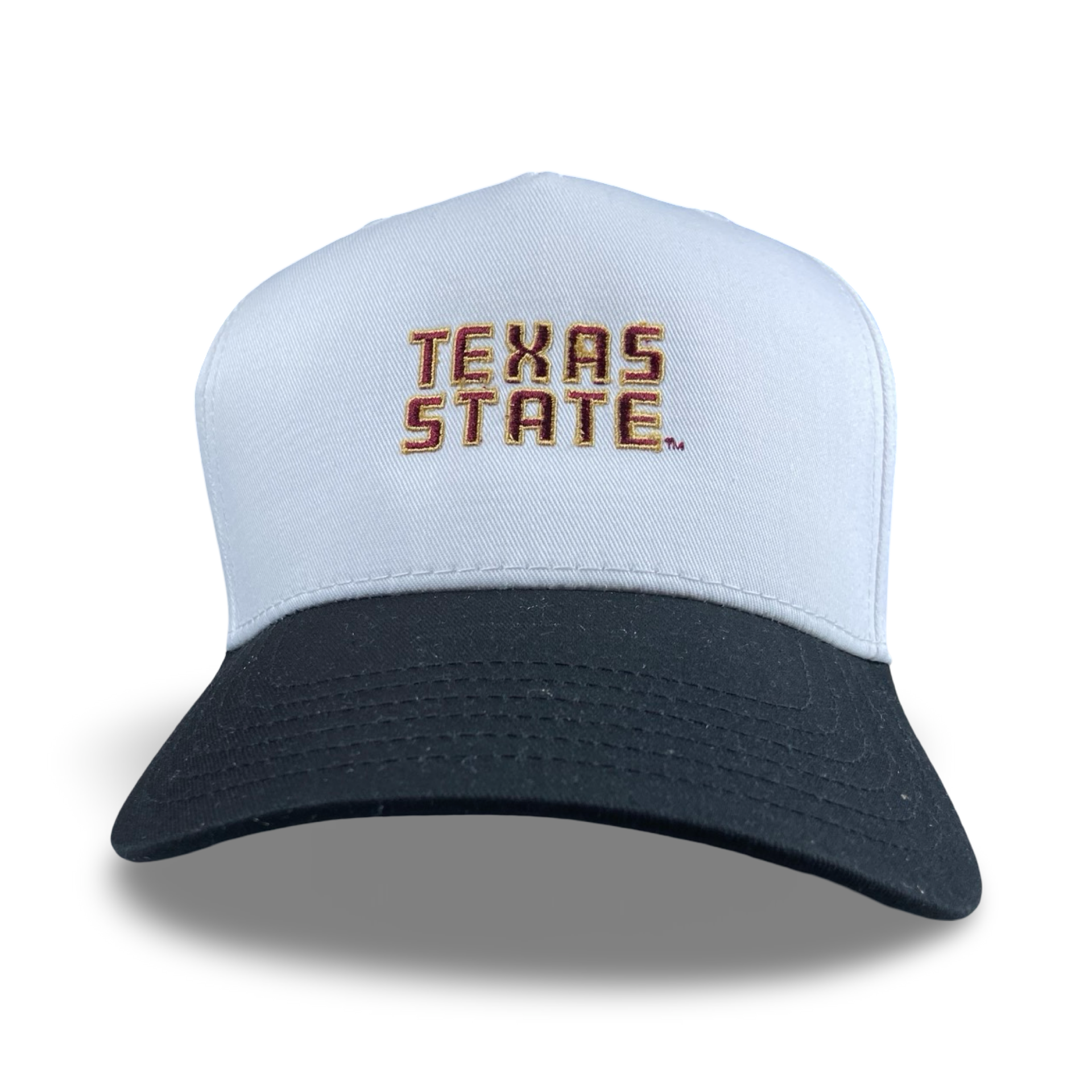 Texas State Bobcats Trucker Hat - Maroon and Gold Embroidery