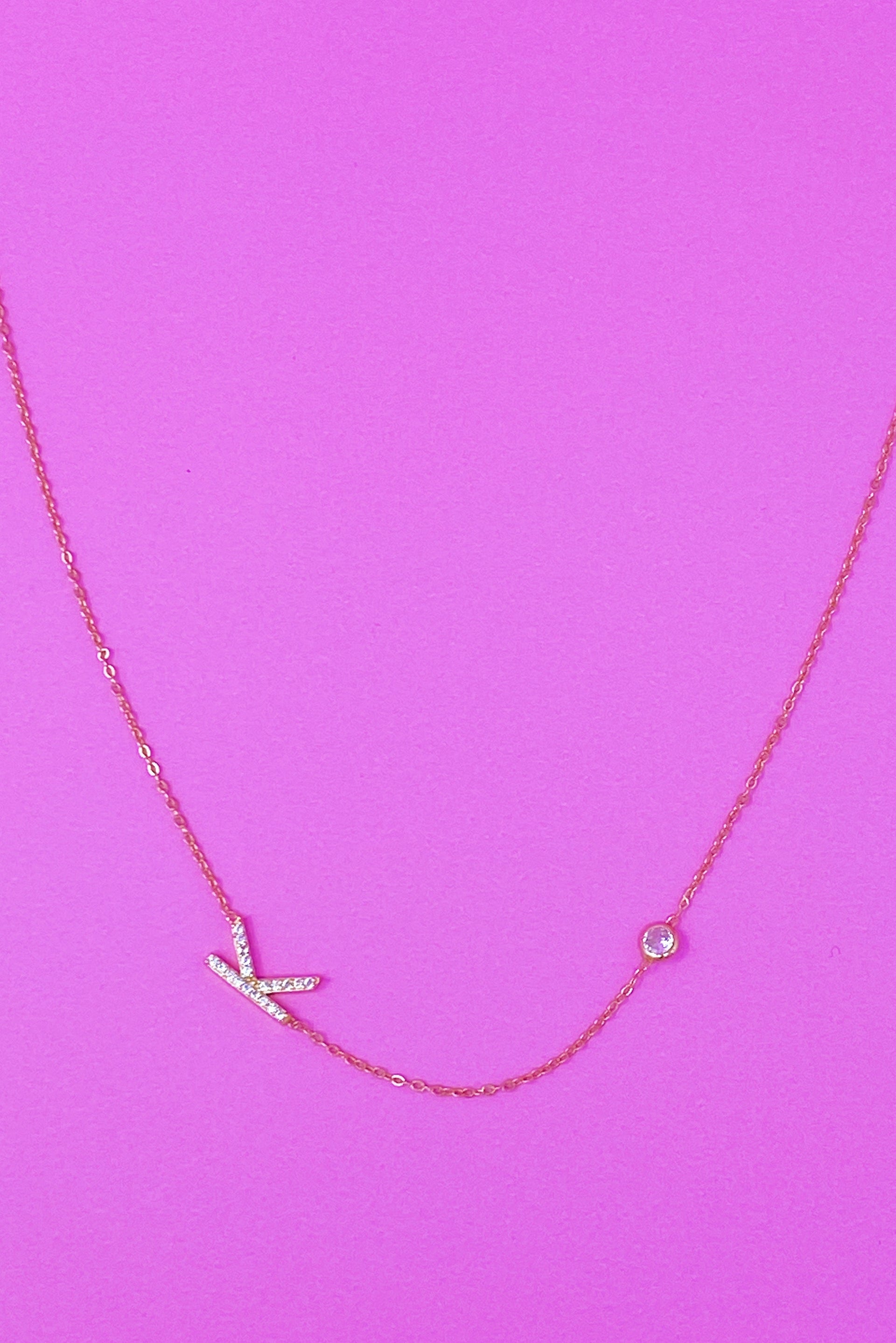 Finest Shine Initial Sterling Silver Necklace