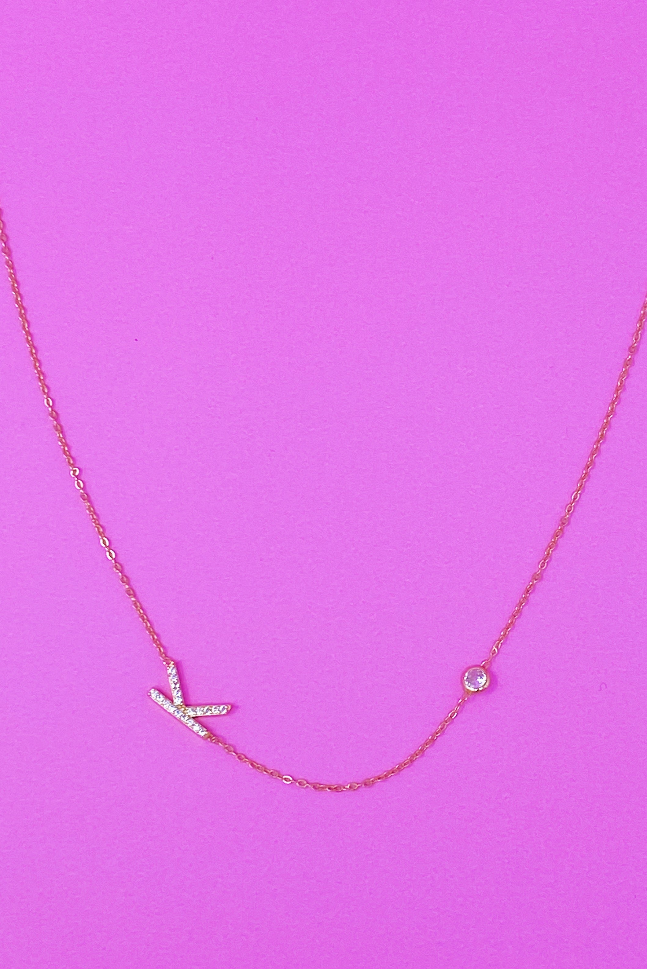 Finest Shine Initial Sterling Silver Necklace