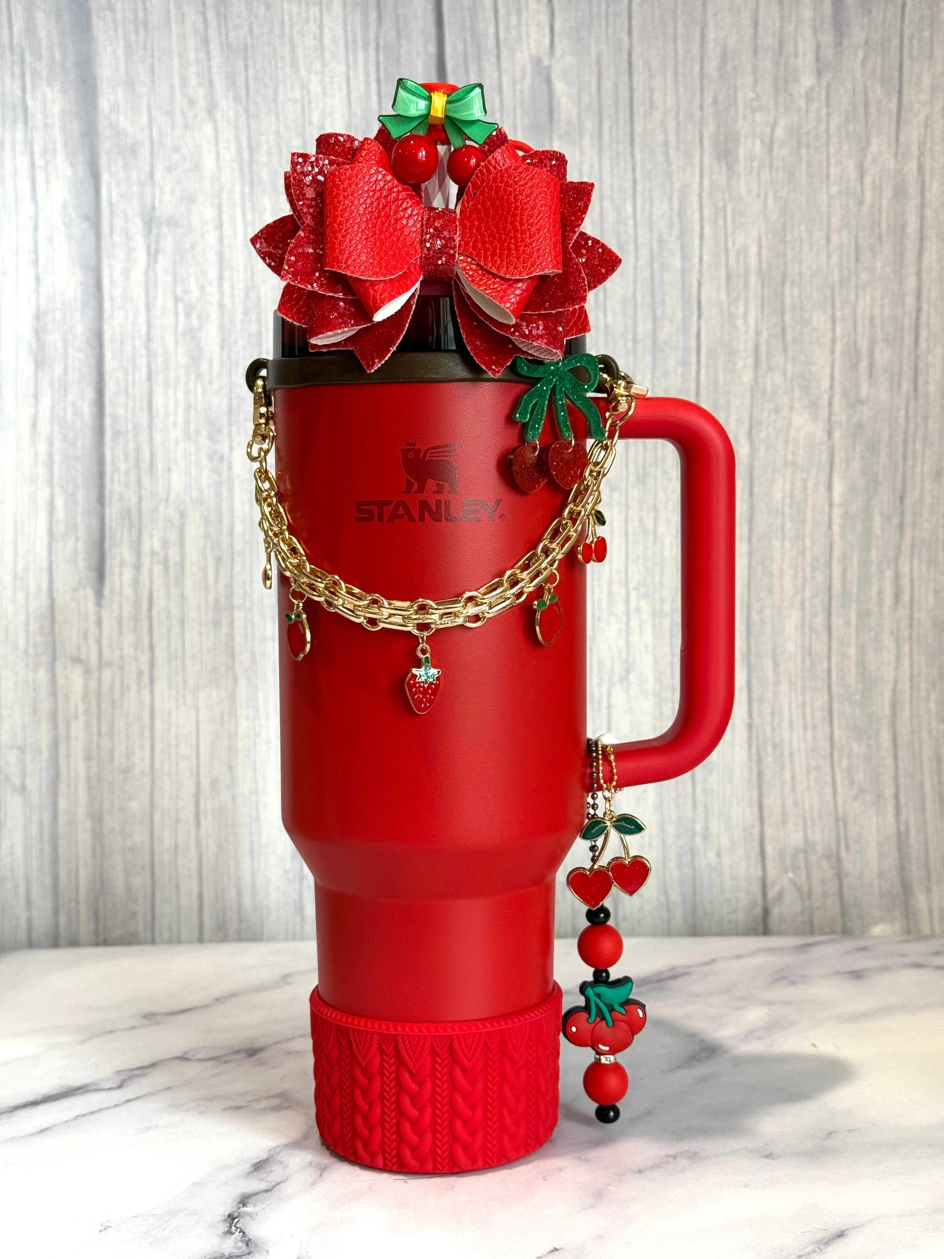 Red & Fruity Deluxe Tumbler Charm Necklace