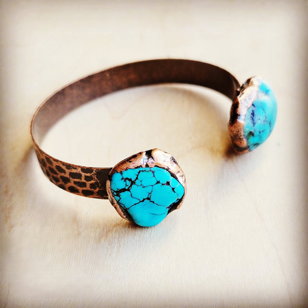 Genuine Natural Turquoise Cuff Bangle Bracelet 806t