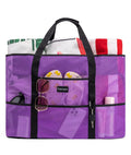 KABAQOO Mesh Beach Bag Extra Large Beach Bags with 9 Pockets & Zipper Waterproof Lightweight Beach Tote for Beach/Pool Trip