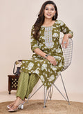 Mahendi Printed Cotton Blend Kurta Pant Set for Women
