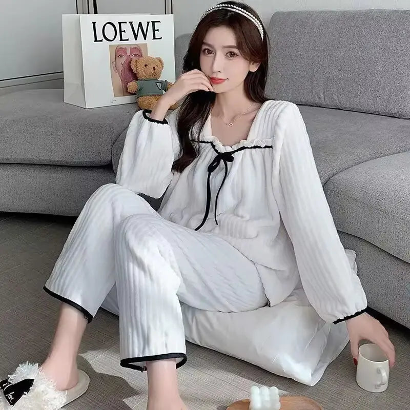 Winter Full-Sleeved Pajama Set for Home Wear