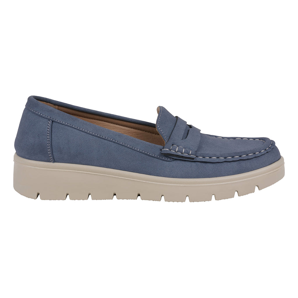 Women's Fallon Blue Penny Slip-On Loafer Flats
