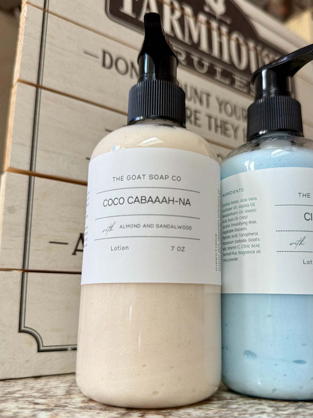 Goat’s milk lotion