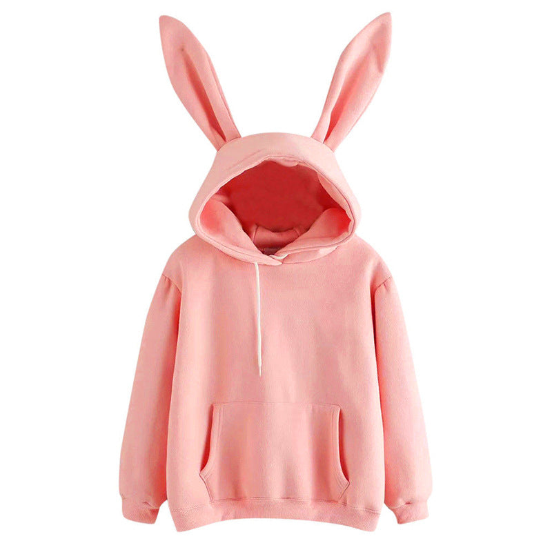 Harajuku Playful Rabbit Ear Hooded Sweatshirt for Women - Image 7