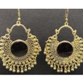 Traditional German Silver oxidized gold color drop earrings for women