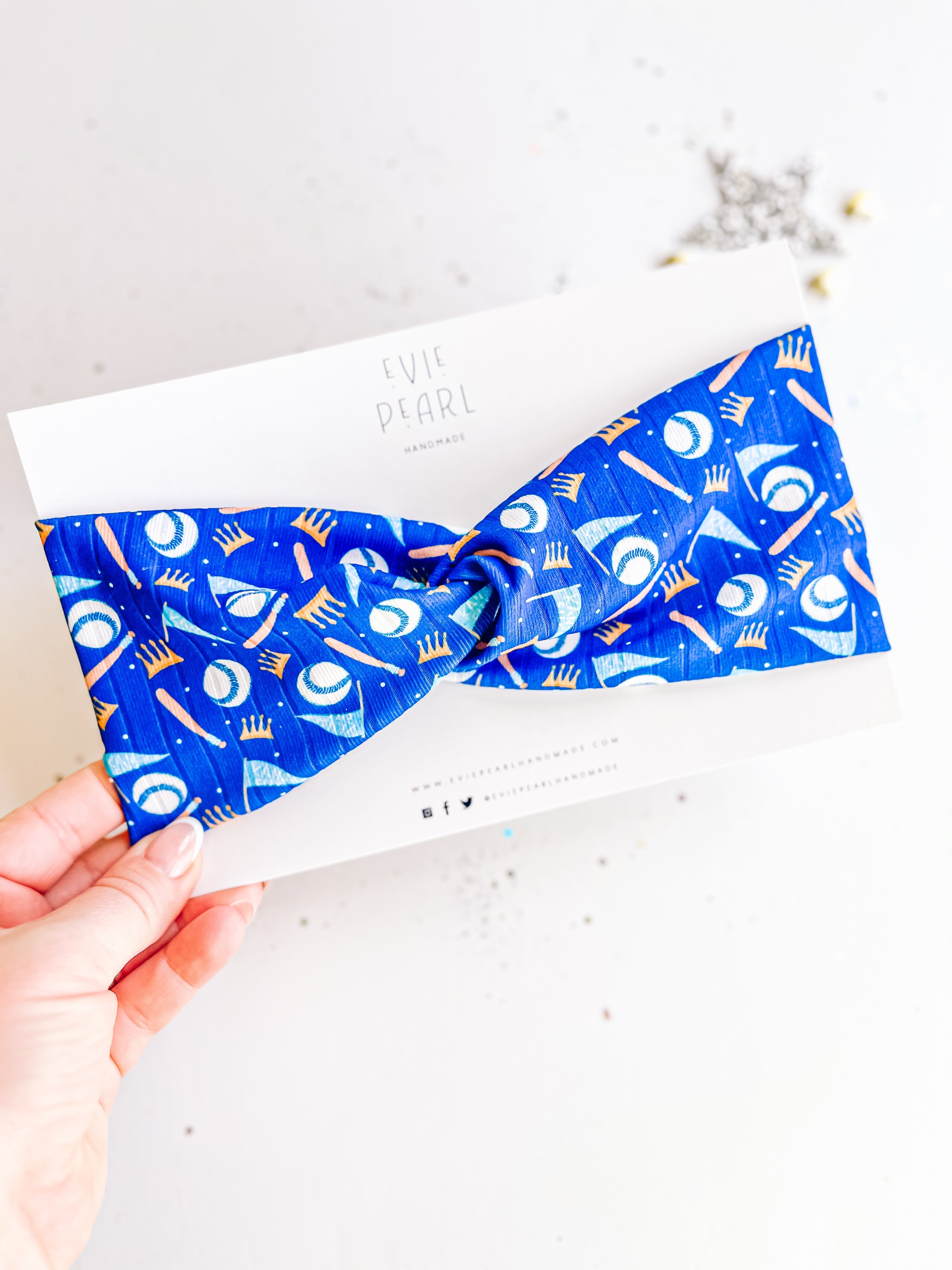 Blue Kansas City Baseball Twisted Turban