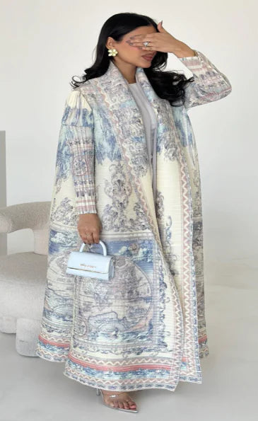 Pleated Print Plus Robe