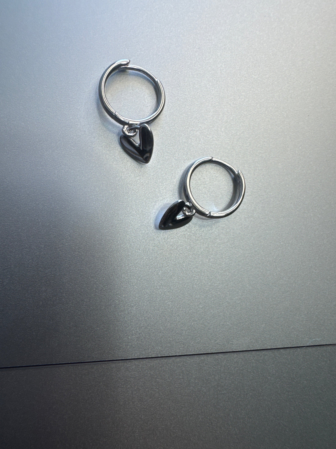 925 Sterling Silver Hoop Heart Dangle for kids and Adults with Sensitive Skin.