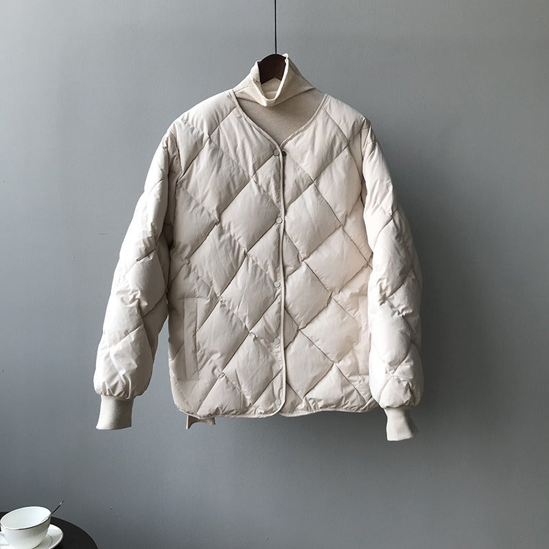 Women's Harajuku Style Quilted Puffer Jacket Warm Cotton - Image 6