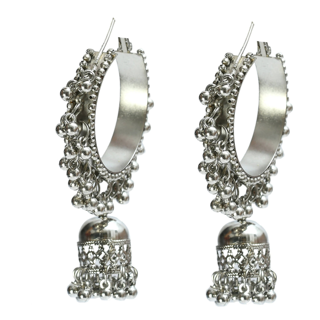 Oxidised Silver-Plated Heart Design Choker Necklace Set