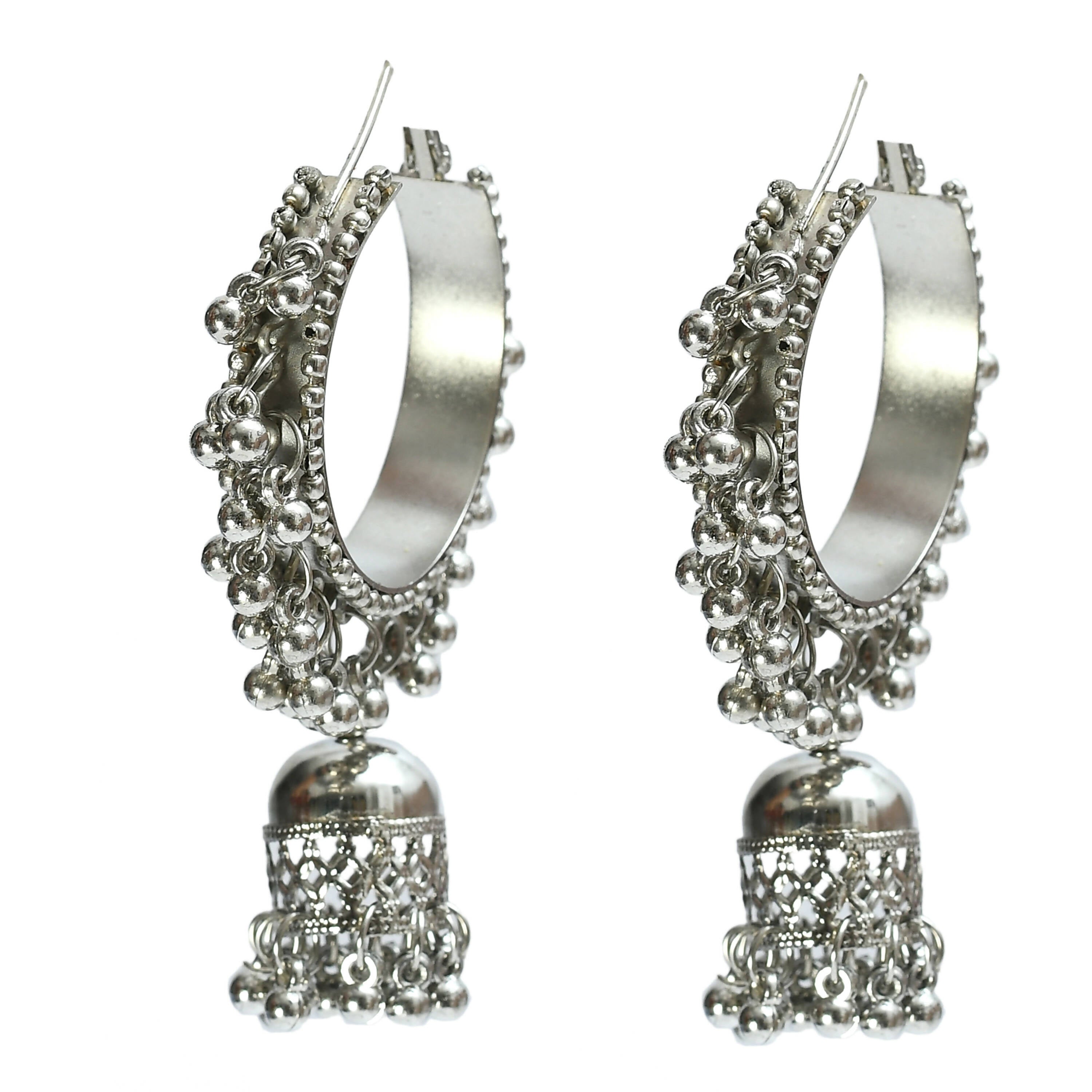 Oxidised Silver-Plated Heart Design Choker Necklace Set