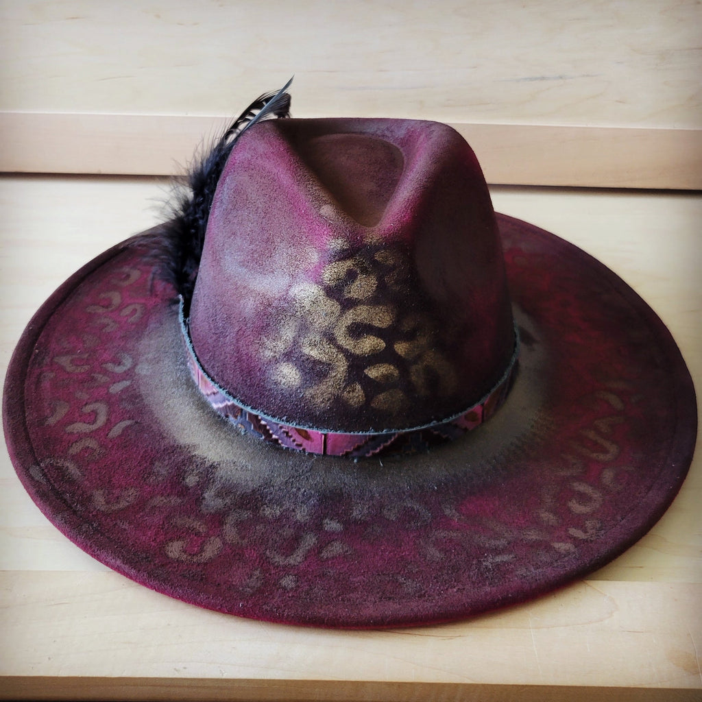 CUSTOM Hand-Painted Cowgirl Western Boho Hat A123