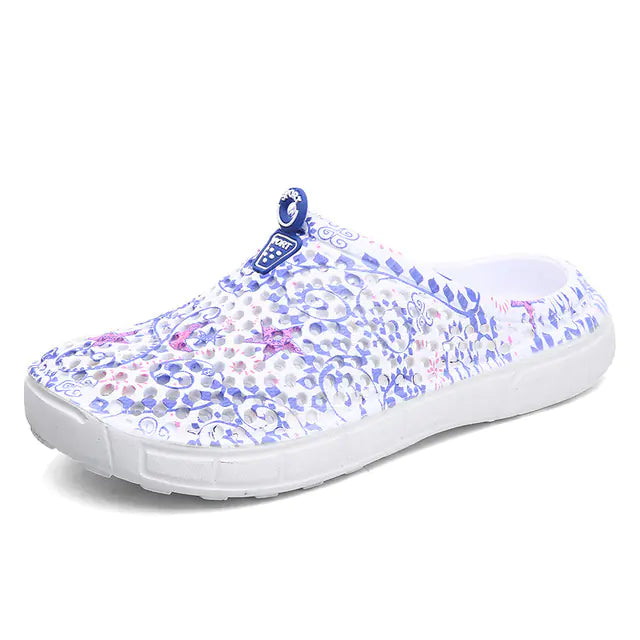 Women Summer Butterfly Print Clogs Lightweight Beach Shoes - Image 12