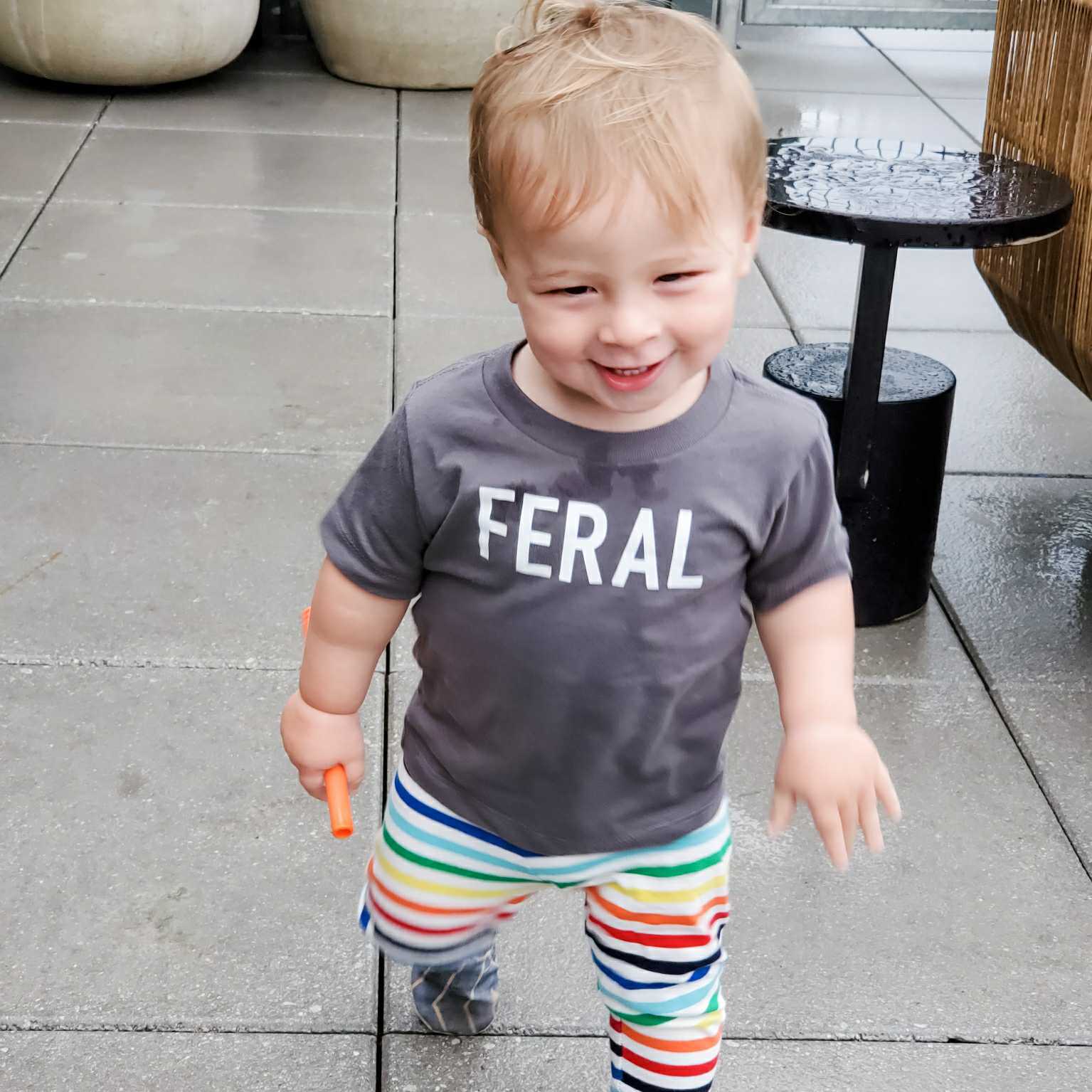 FERAL Funny Toddler T-Shirt OR Baby Bodysuit