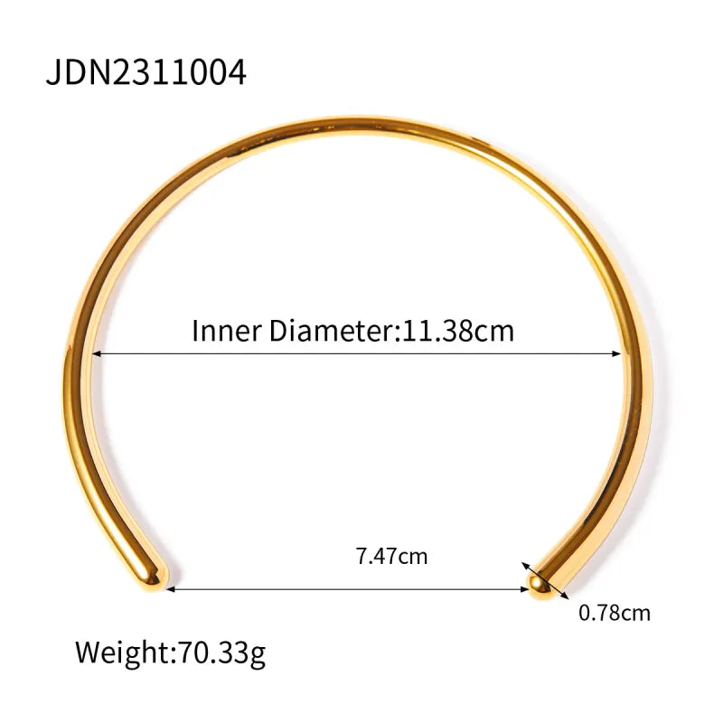 Glossy Collar Neck Ring Necklace