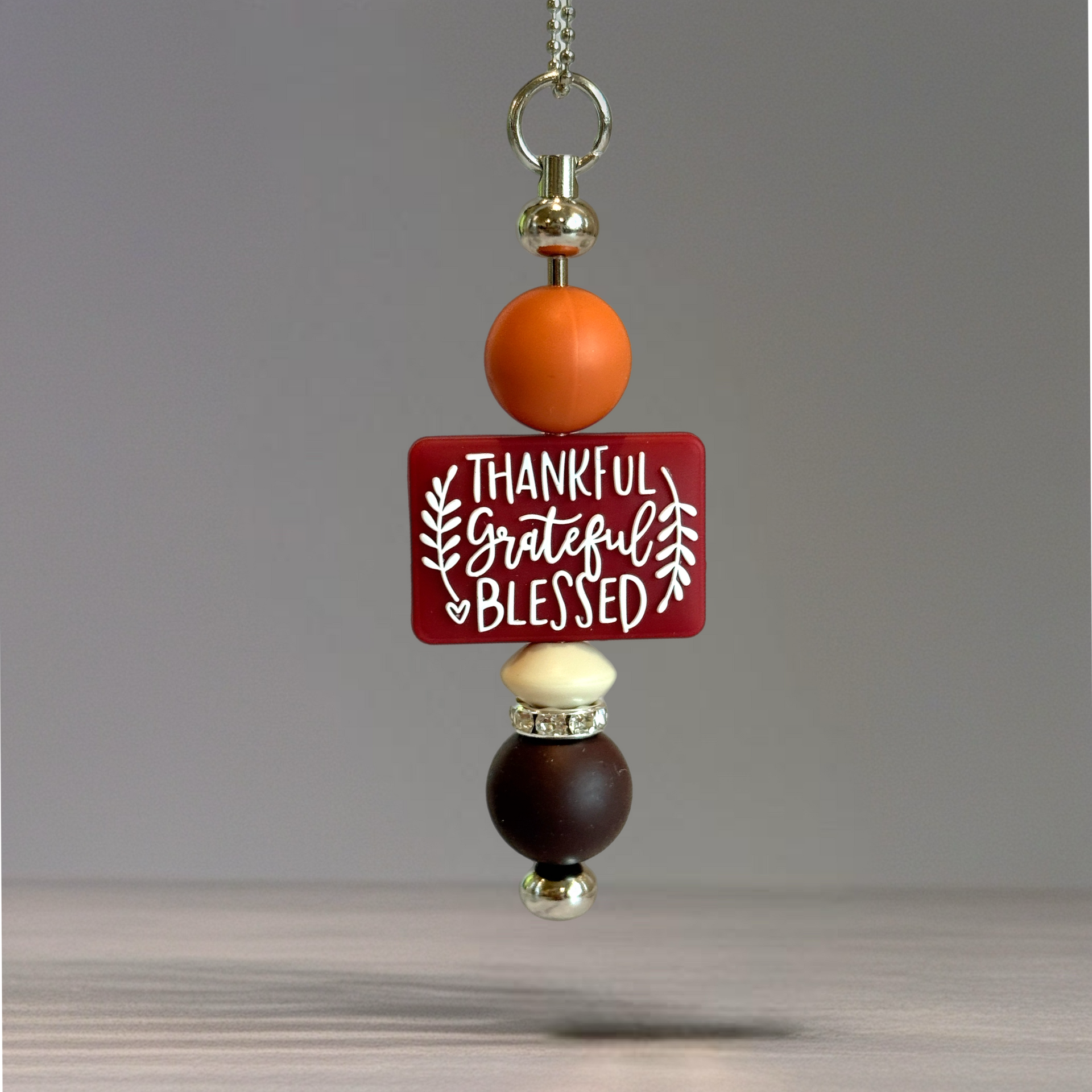 Thankful, Grateful, Blessed Bar Charm - Tumbler Handle Charm