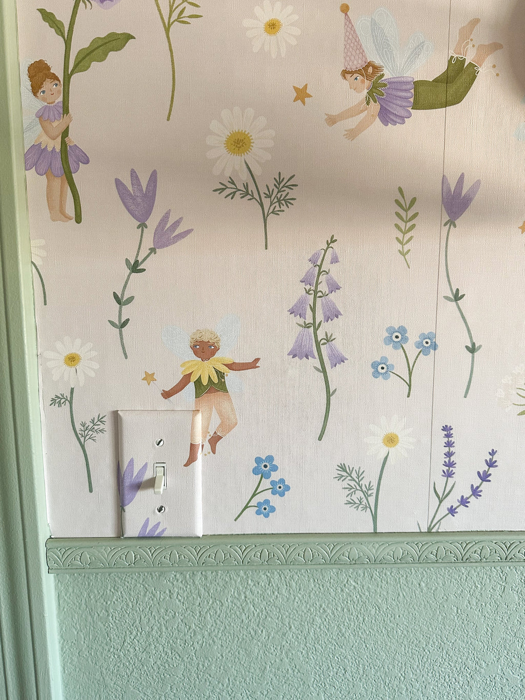 Iridessa Floral Removable Wallpaper in Pink, Lavender & Green