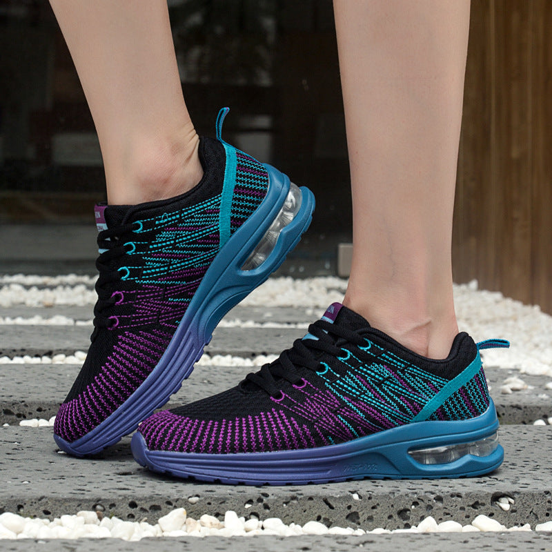 Women's Harajuku Style Pink Multi-Color Air Cushion Sneakers - Image 5