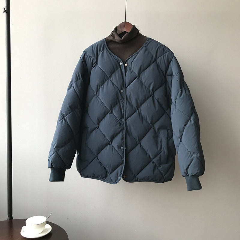 Women's Harajuku Style Quilted Puffer Jacket Warm Cotton - Image 5