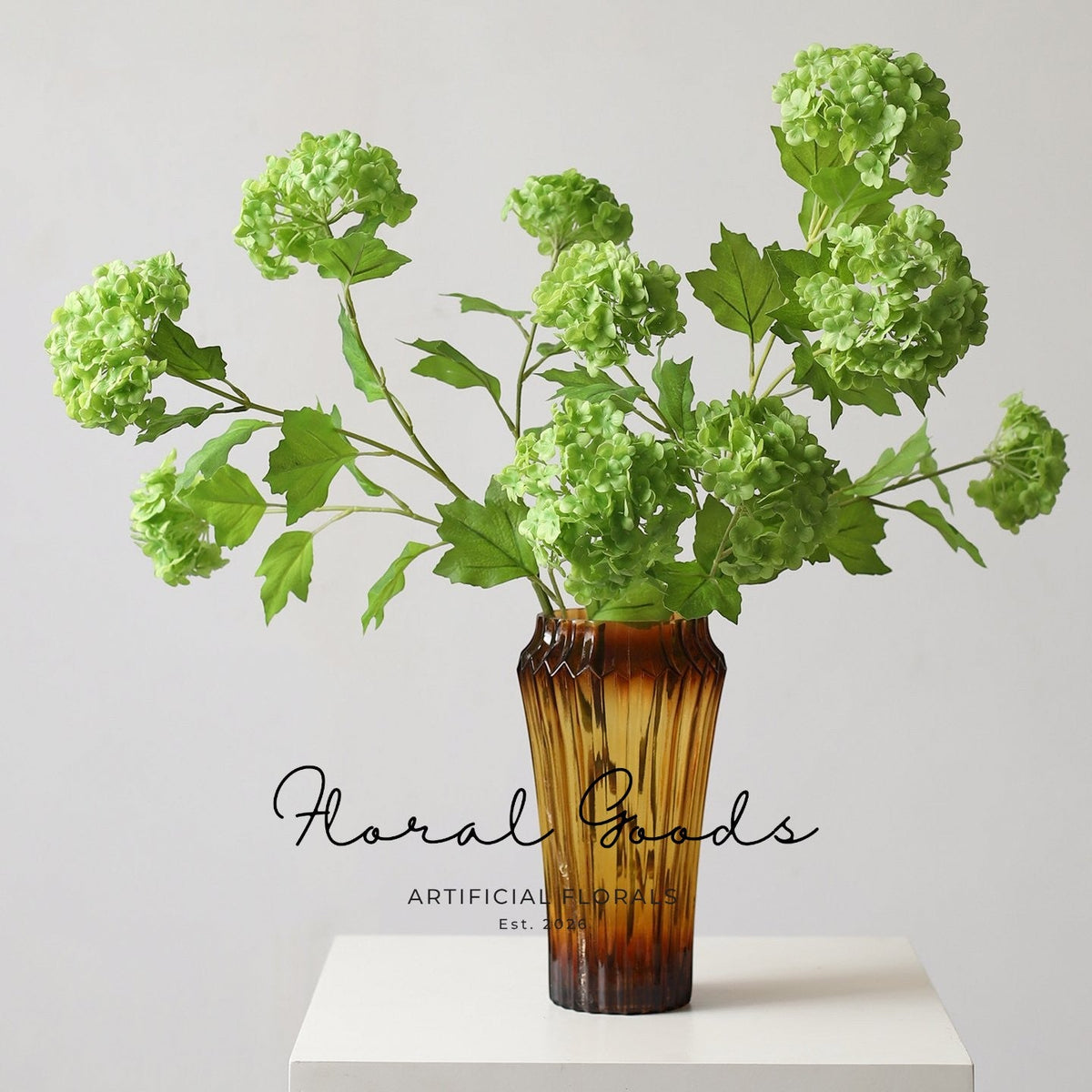 Five Bloom Green Hydrangea Branch – 34.3"