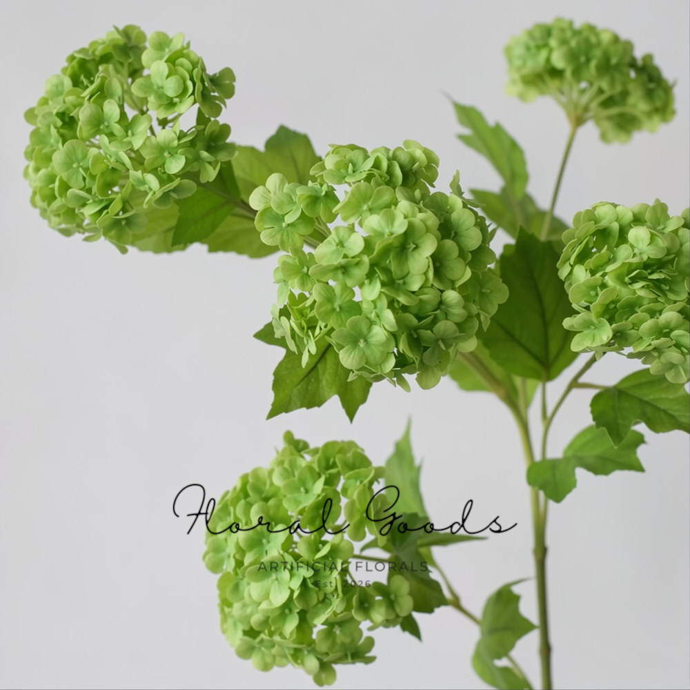Five Bloom Green Hydrangea Branch – 34.3"