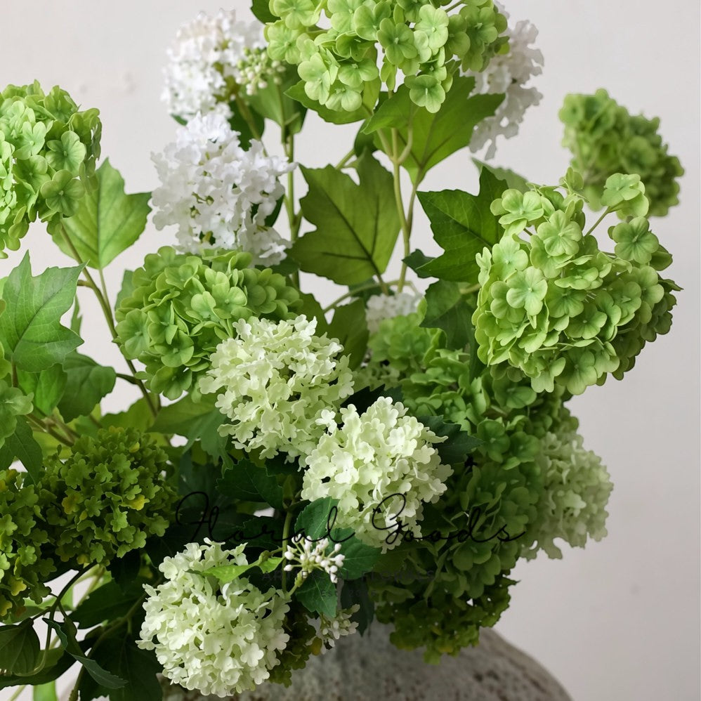 Five Bloom Green Hydrangea Branch – 34.3"
