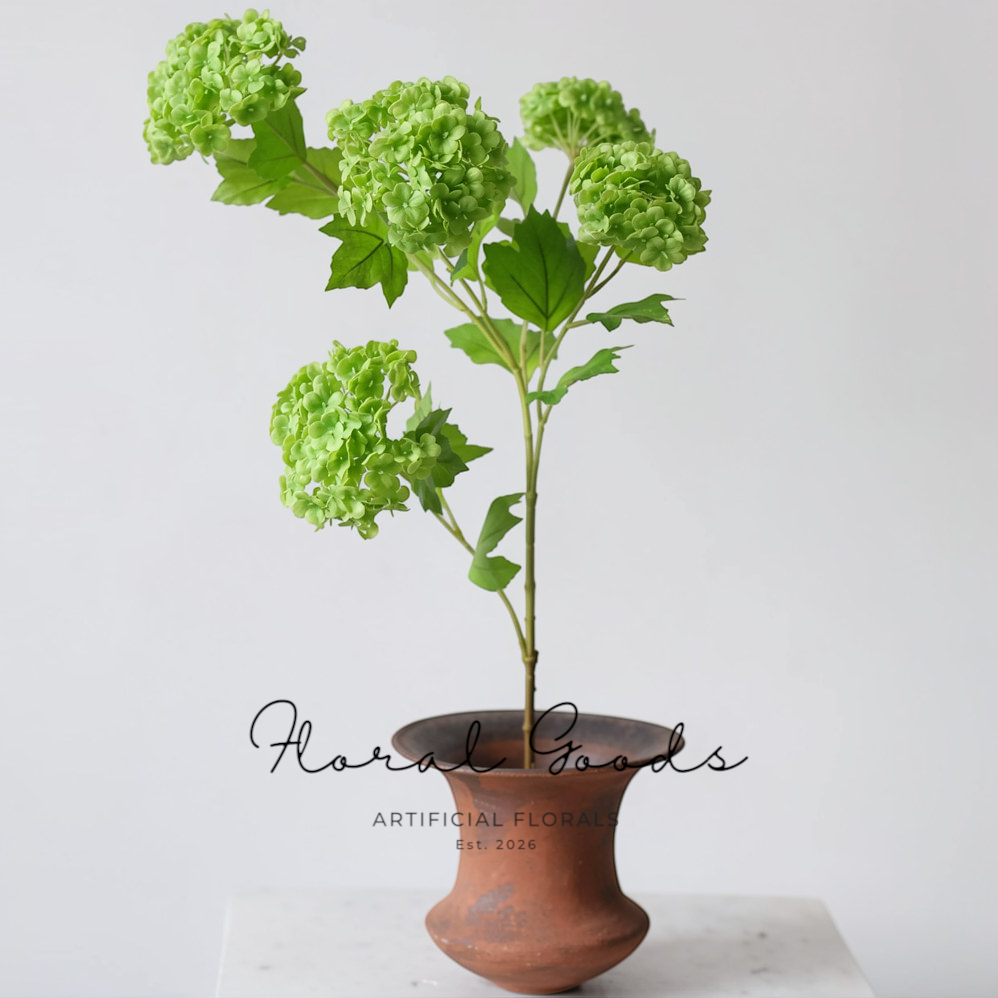 Five Bloom Green Hydrangea Branch – 34.3"