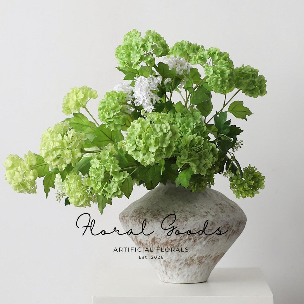 Five Bloom Green Hydrangea Branch – 34.3"
