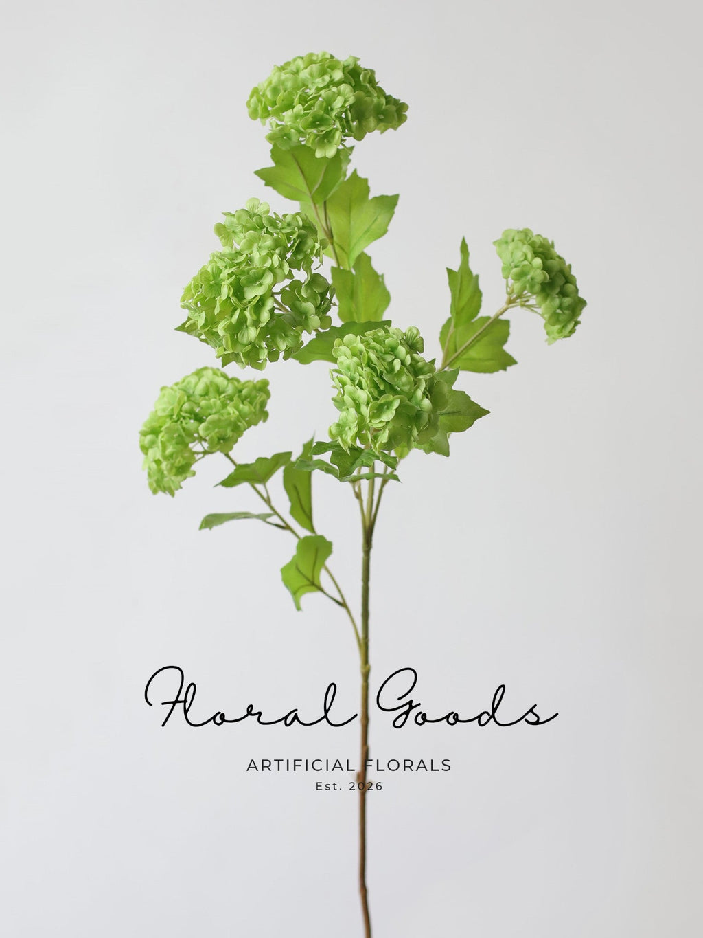 Five Bloom Green Hydrangea Branch – 34.3"