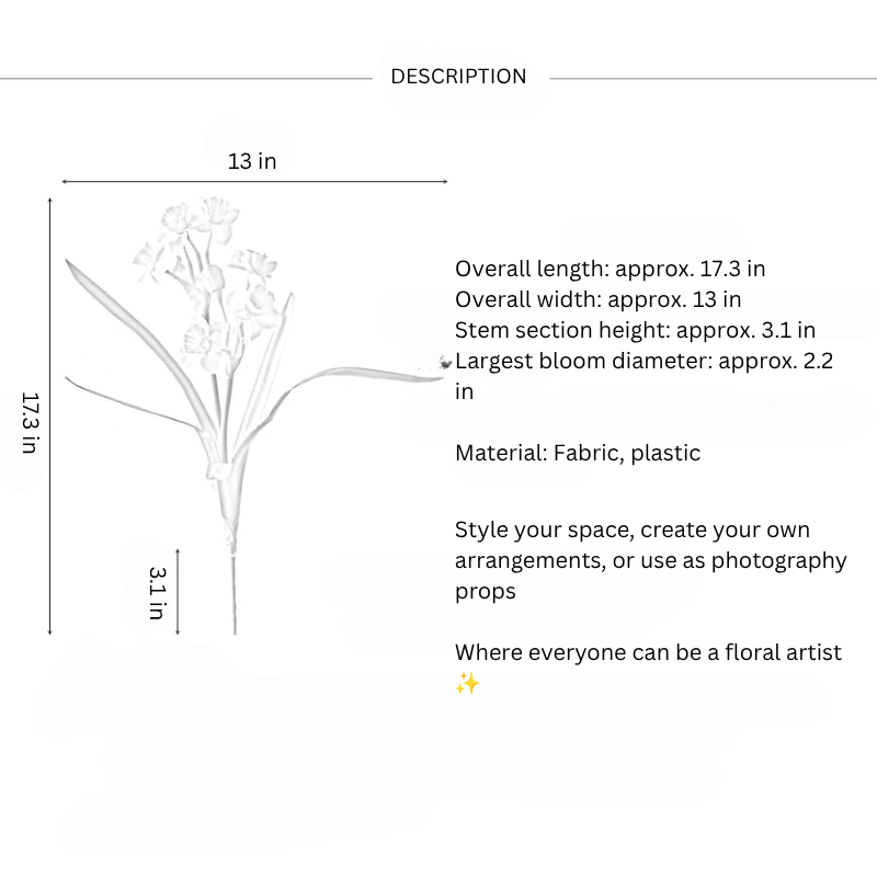 Buttercream Daffodil Spray – 17.3"