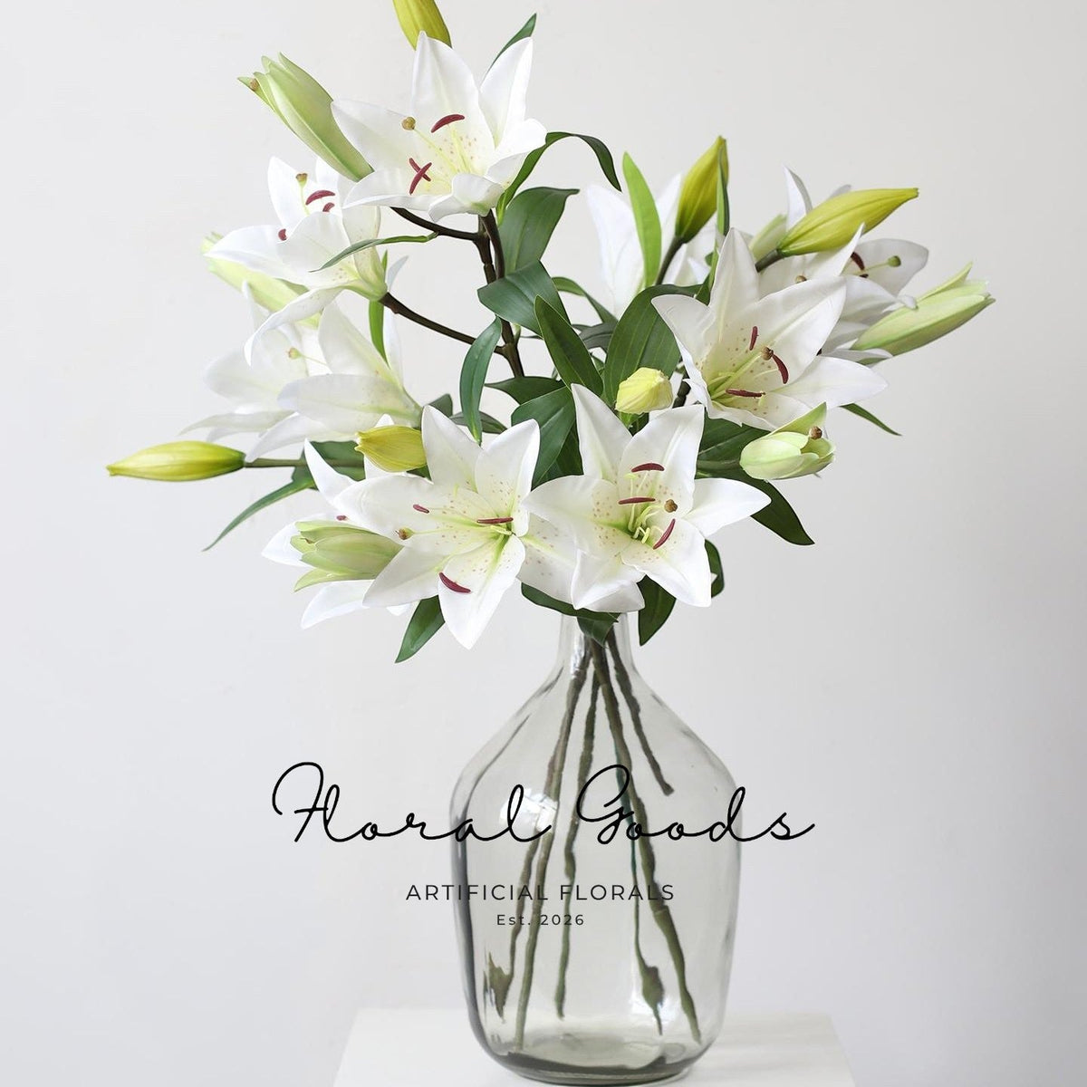 Classic White Lily Stem – 29.9"