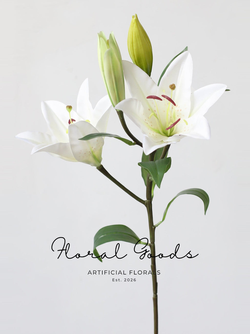 Classic White Lily Stem – 29.9"