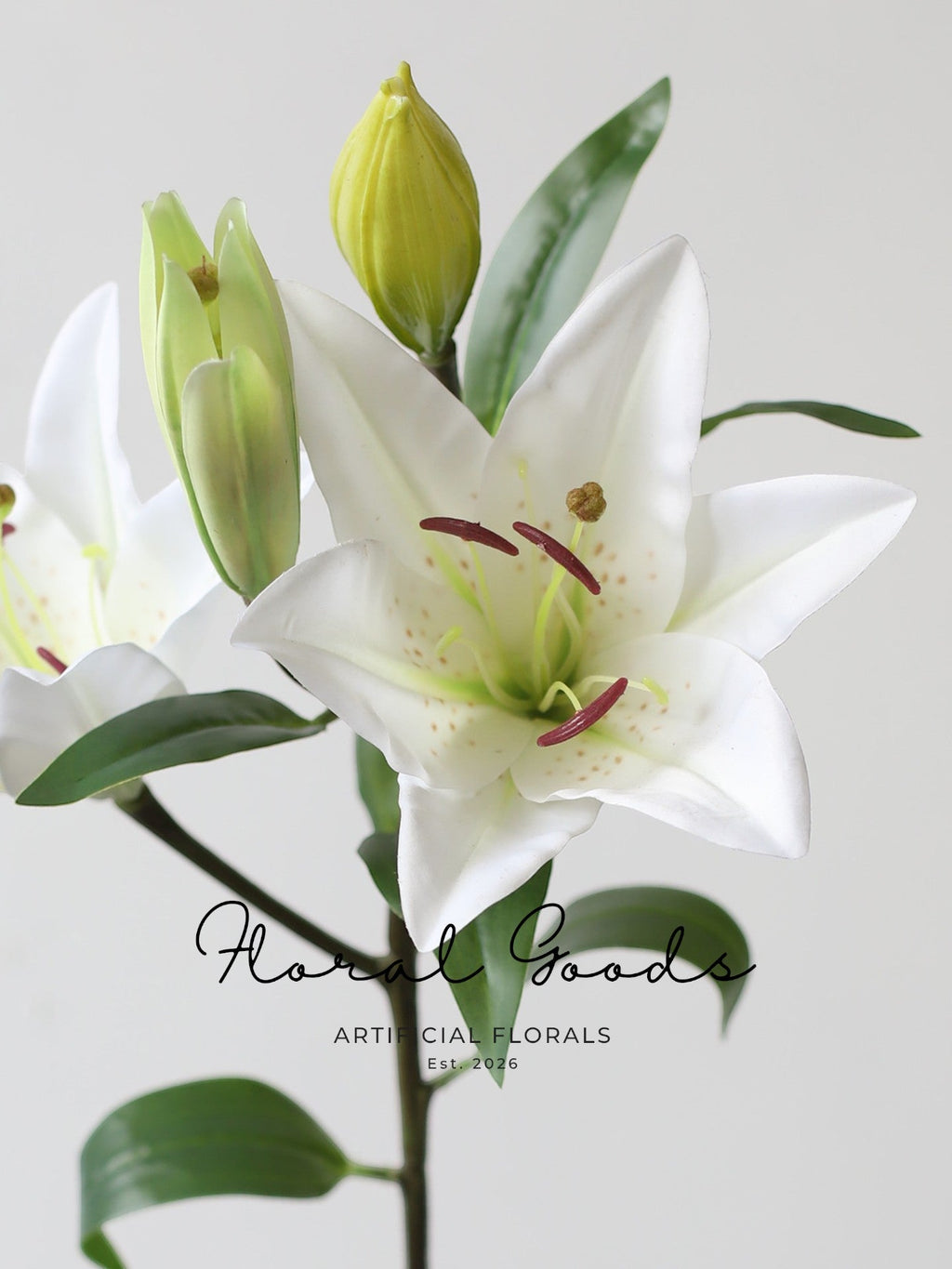 Classic White Lily Stem – 29.9"