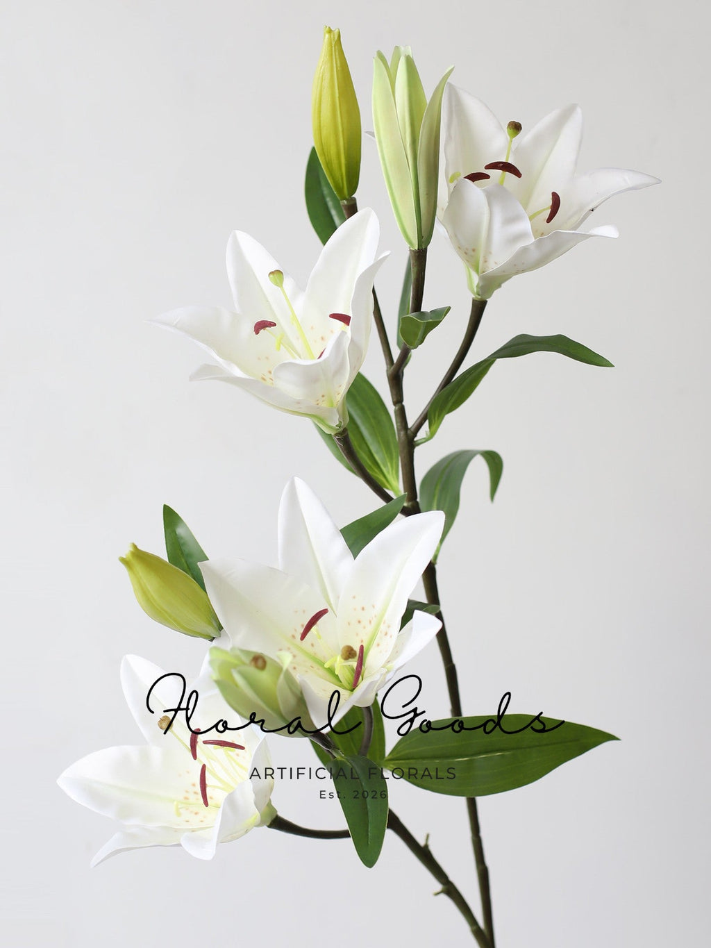 Classic White Lily Stem – 29.9"