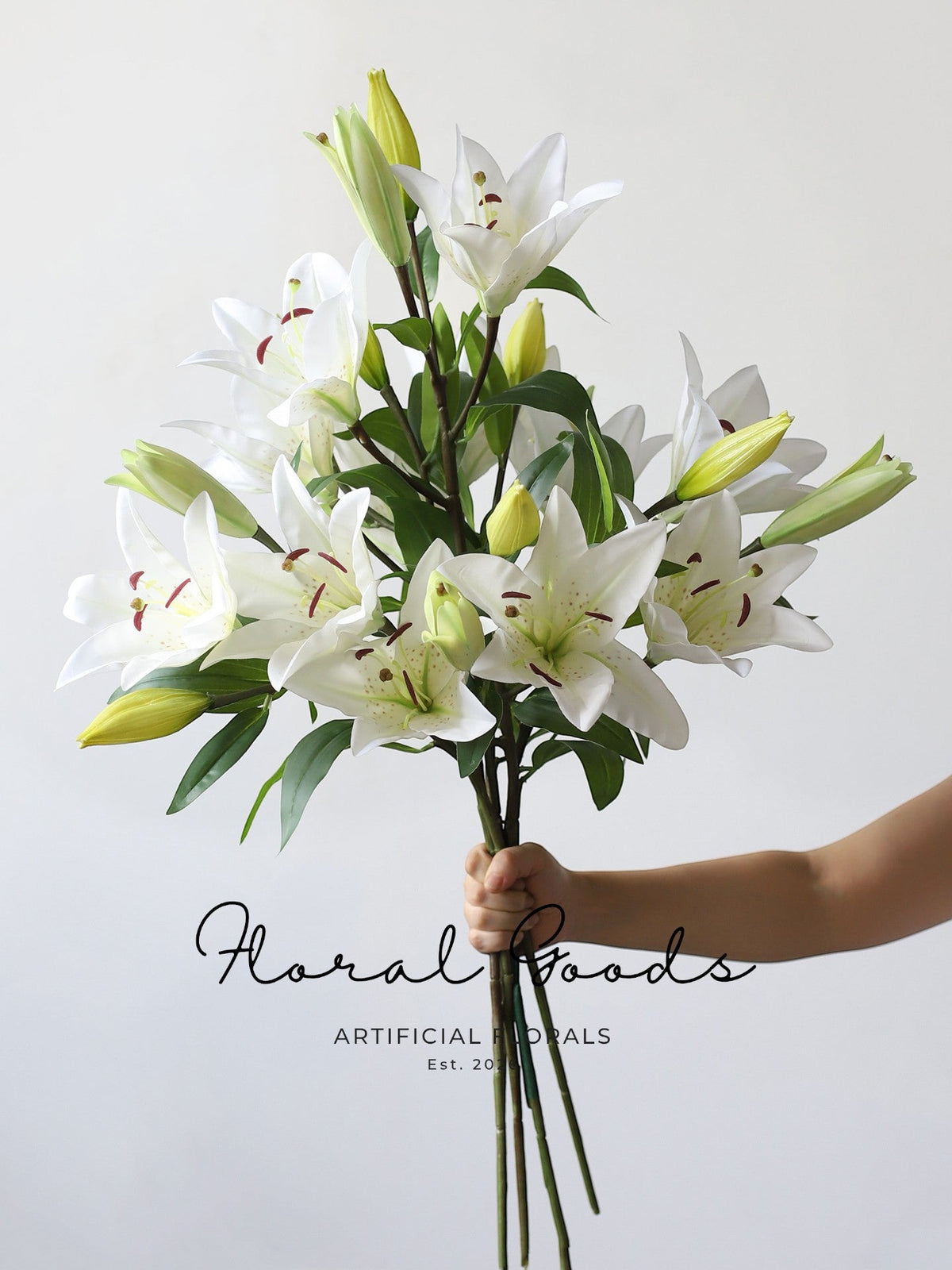 Classic White Lily Stem – 29.9"