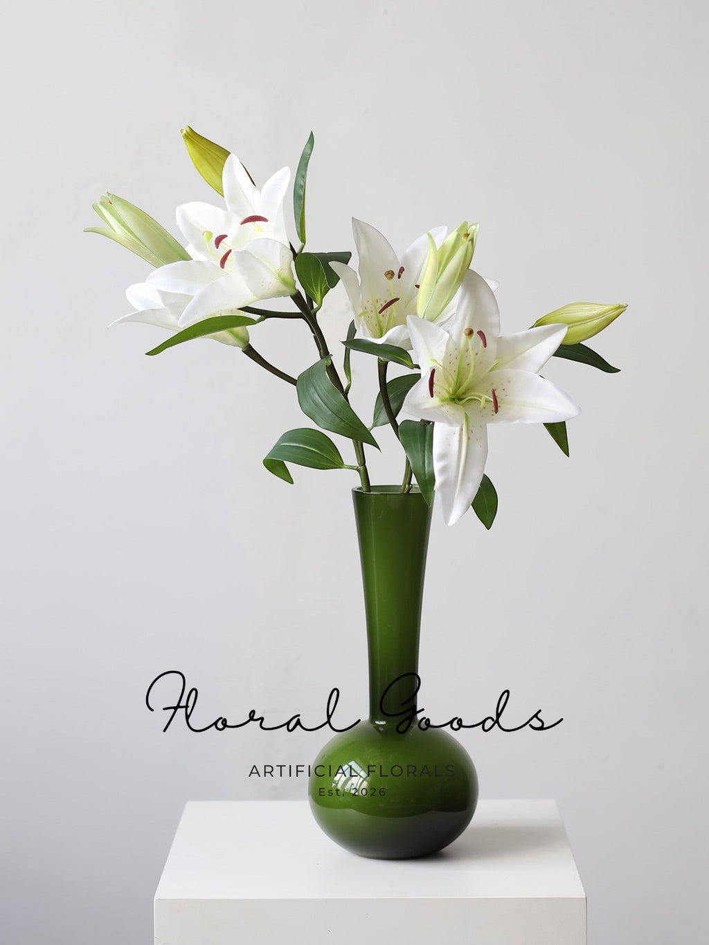 Classic White Lily Stem – 29.9"
