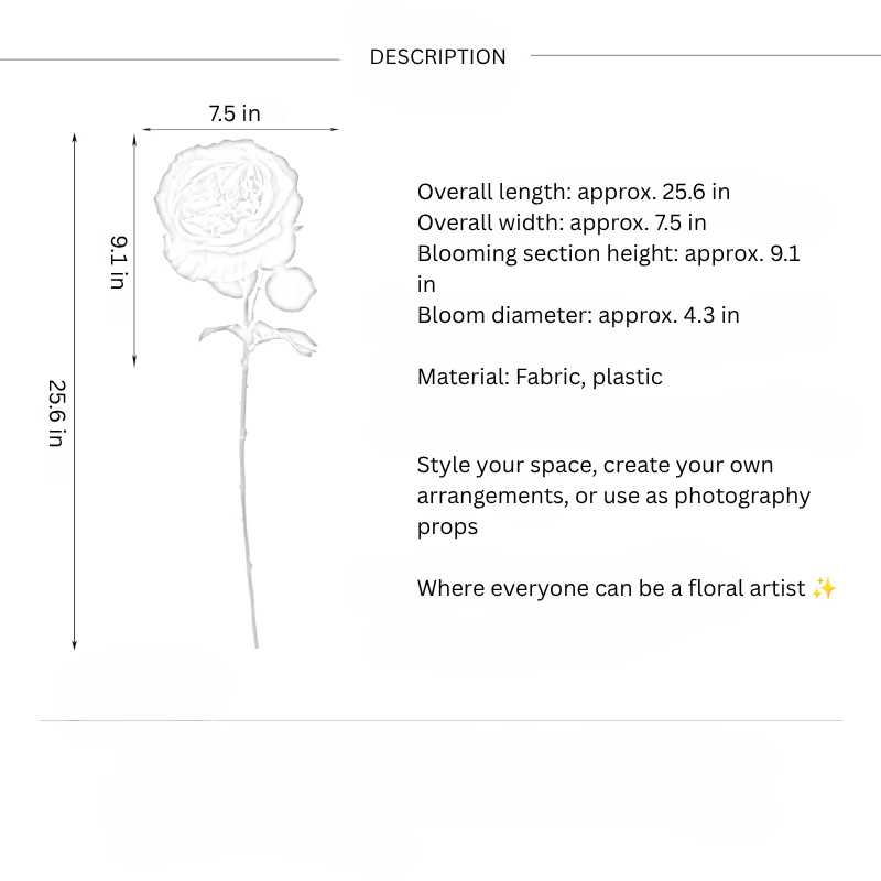 Florentina Rose Stem – 25.6"