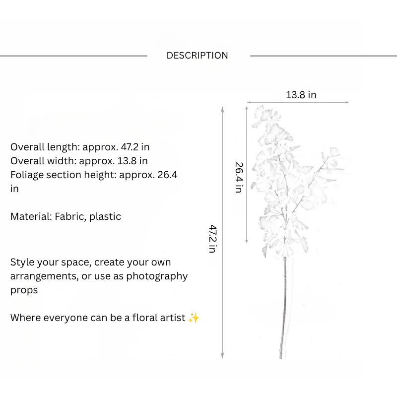 Golden Gingko Branch – 47.2"