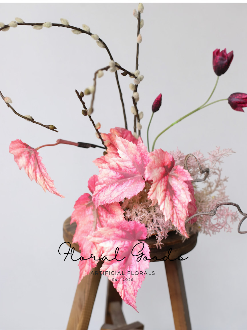 Painterly Begonia Leaf Stem – 29.1"