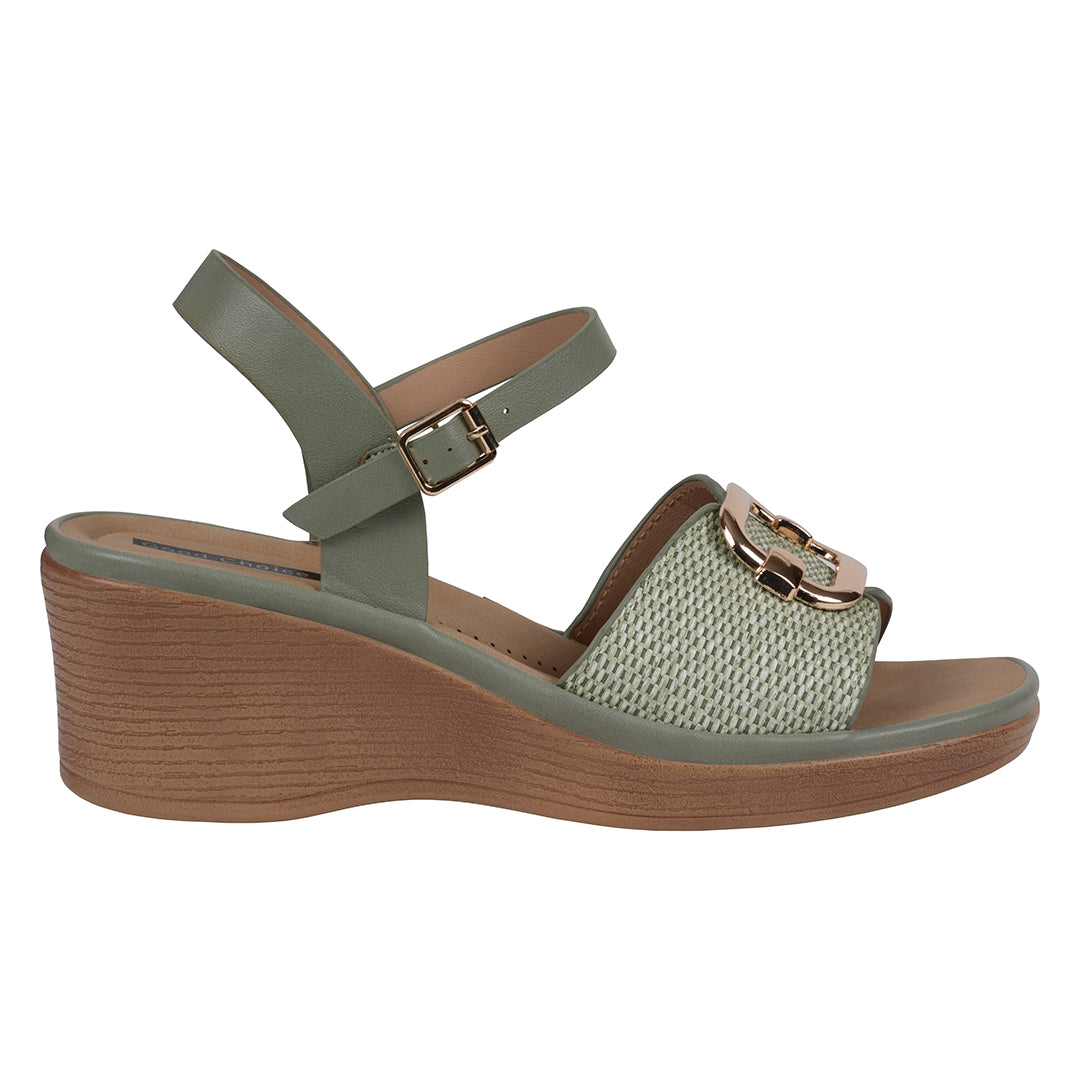Women's Fia Mint Woven Wedge Sandals