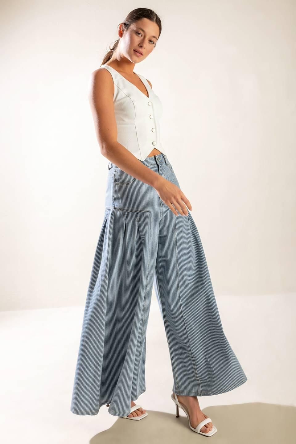 The Lily's Secret Cropped Denim Vest in White