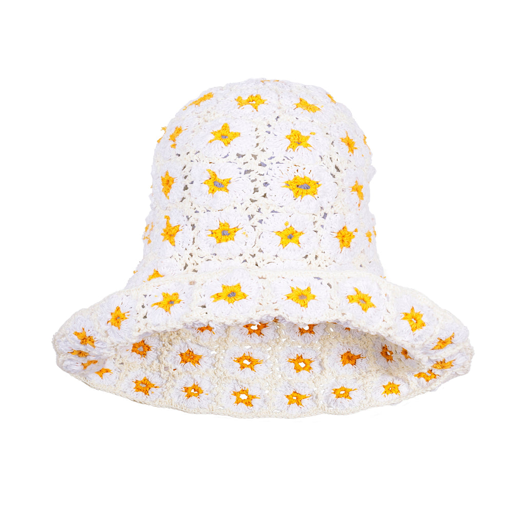 FLORA Crochet Hat In Off White