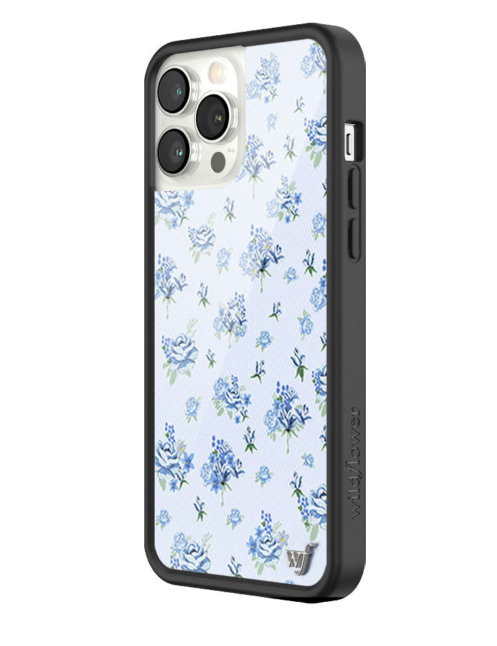 Forget Me Not Floral iPhone Case with Blue Dainty Bouquet Print