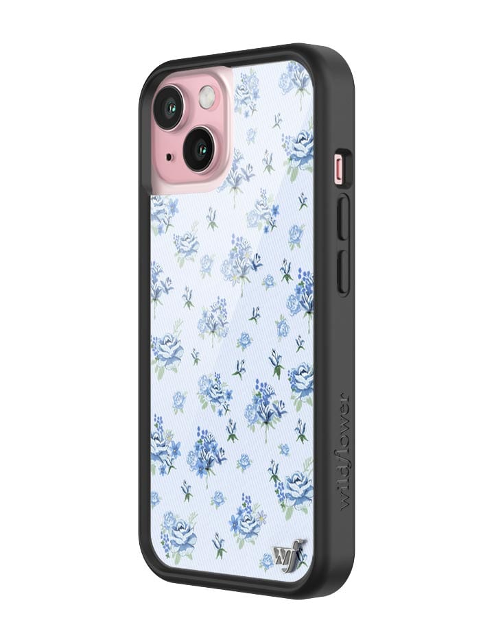 Forget Me Not Floral iPhone Case with Blue Dainty Bouquet Print