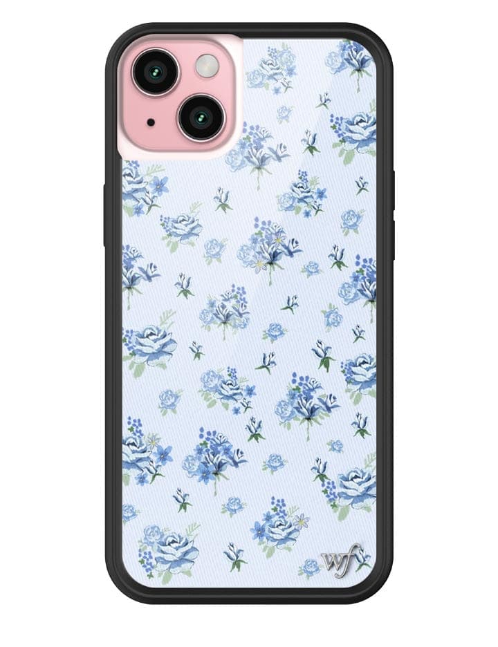 Forget Me Not Floral iPhone Case with Blue Dainty Bouquet Print