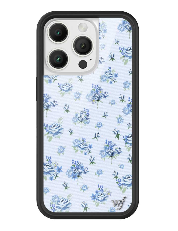 Forget Me Not Floral iPhone Case with Blue Dainty Bouquet Print